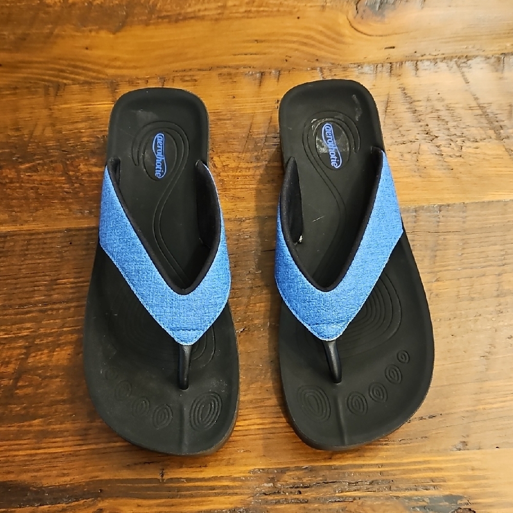 AEROTHOTIE BLUE THONG FLIP FLOPS